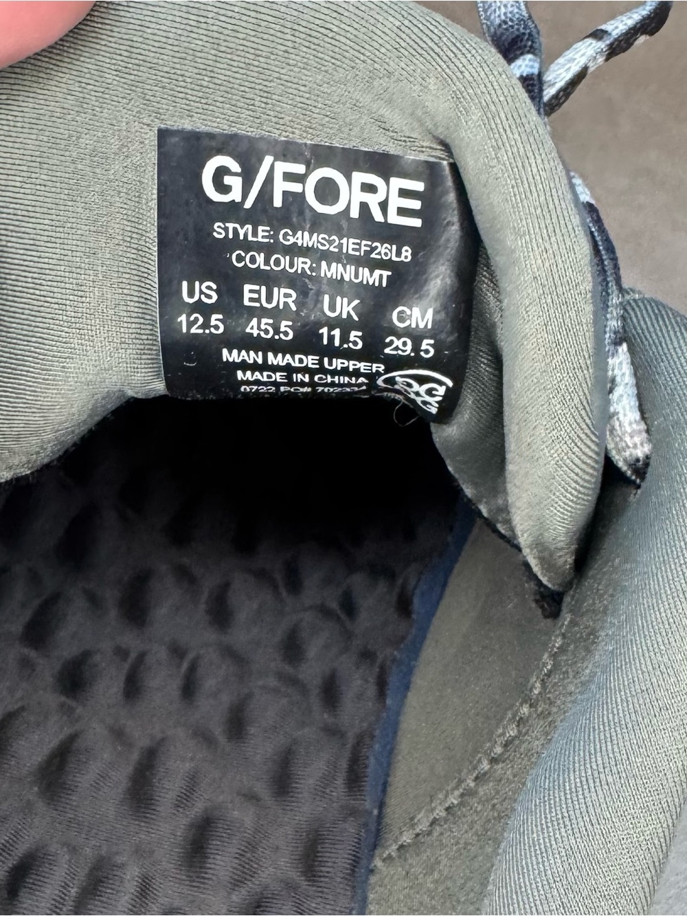 G/FORE G.112 Golf Shoes Men’s Size 12.5 Gray Black Waterproof Spikeless - Picture 2 of 12